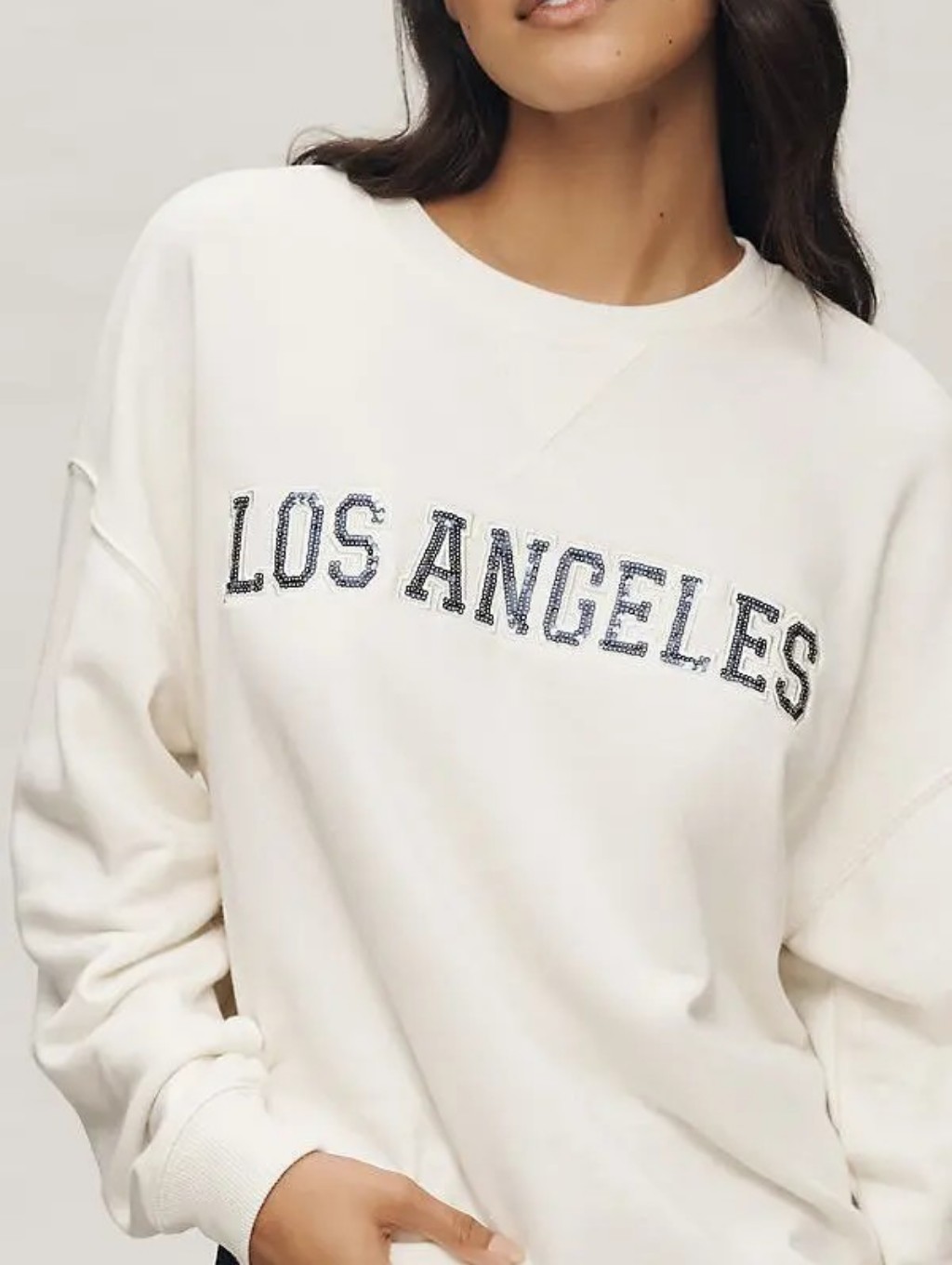 Beach Riot X Anthropologie Los Angeles Sequin City Sweatshirt Xl